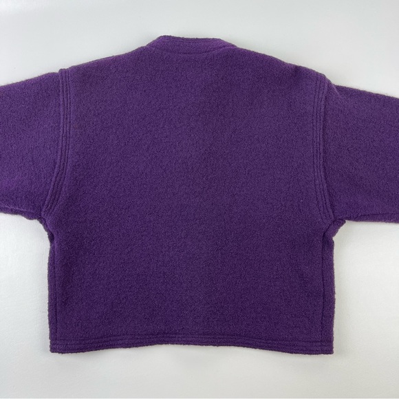 Vintage Eagles Eye Purple Wool Jacket Button Up Boiled Wool Womens Size 8 - Picture 8 of 12